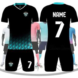 Men Boys Soccer Clothes Sets Football Jerseys Quick Dry Breathable Tracksuit Jersey Sportswear Survetement Customized 240402