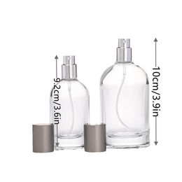 30ml 50ml Glass Refillable Spiral Thick Bottom Round Glass Atomizer Perfume Bottle Cosmetic Empty Spray Bottle Container 2023
