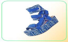 Sandals Women Platform 2021 Bandana Casual Shoes Hook Loop Wedges Chunky Sandal High Heels Fashion Ladies Females8434671