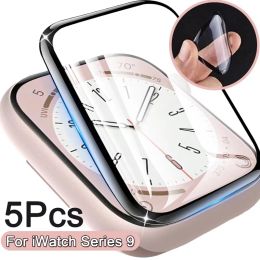 For Iwatch Series 9 Screen Protectors Smart Watch Accessories Clear 3D Curved Protective Film for Apple Watch Series 9 41/45mm