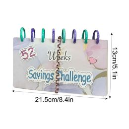 1/3/5/10PCS Money Saving Challenge Flipchart 52 Weeks Savings Wallet Family Budget Money Saving Cash Reusable Budget Book