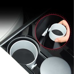 Cup Holder Adapter Tesla Model 3 Tesla Model Y Accessories Car Door Cup Holder Bottles Expander Organiser with Silicone Coaster
