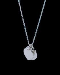Design Enamel Double Love charms Lover Necklaces Women Necklace Fashion Trendy Suspension 2 love Pendants 925 silver Designer logo9650424