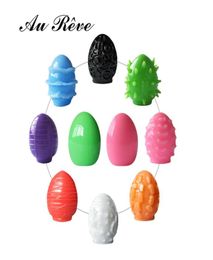 8 Pieces Vagina Real Pussy Male Masturbator Like Egg Pocket Pussy Artificial Vagina Adult Sex Toys For men 8 Colours Au Reve S197064176766