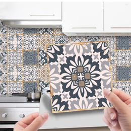 Window Stickers 24Pcs Self Adhesive Wall DIY Tile Bathroom Wallpaper Household Kitchen Decoration Supplies