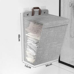 Laundry Bags Foldable Home Dormitory Multifunctional Organisation Storage Large Capacity Wall Hanging Clothes Basket Dirty