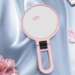 Magnifying Make Up Round Cosmetic Mirror Rotatable Double-side 5/10X Desktop Cosmetic Mirror