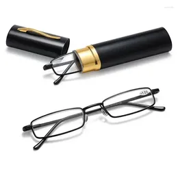 Sunglasses Computer Glasses Mini Folding Reading Women Men 1.0 To 4.0 Portable Container Presbyopia Pen With Box