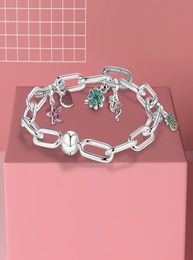 2021 Hot 925 Sterling Silver Me Slender Link Bracelet Fit Charm Beads Diy Jewellery Gift With Original Box6673131