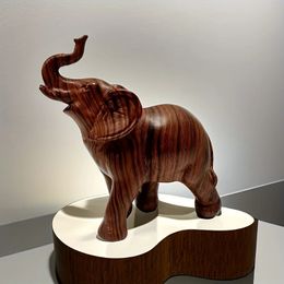 1pc Wildlife Collection Elephant Sculpture Statue - Resin Decor For Home Decoration And Desktop DecorationCute Ornament 240408
