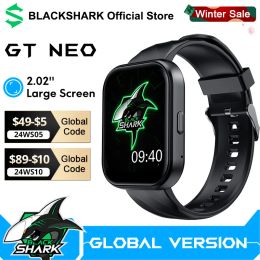 Watches Global Version Black Shark GT Neo Smart Watch 2.02'' Large Display Heart Rate Monitor IP68 Waterproof Smartwatch 100+ Sport Mode