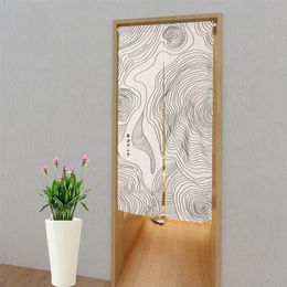 Noren Japanese Style Doorway Curtain Stream-Lined Bead Printed Door Curtain Window Treatment Door Panel Privacy Partition