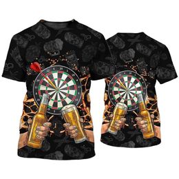 Cool Design Dart League T Shirt for Men Sports T-shirt 3D Darts Gift Printed Tee Shirts Womens Clothing Funny Kids Boys y2k Tops