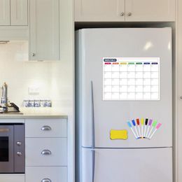 Fridge Sticker Message Board Menu Magnetic Calendar For Fridge Monthly Weekly Planner Calendar Table Dry Erase Whiteboard