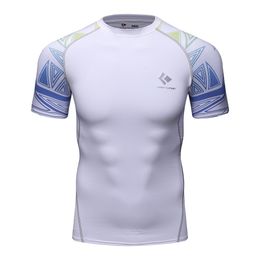 Cody Lundin White Simple Basic Tights Kickboxing Jersey for Men Breathable MMA Muay Thai T-shirts Brazil Rashguard UV Blouse