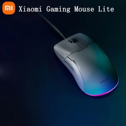 Appliances Xiaomi Game Mouse Lite Rgb Light 220 Ips 400 to 6200 Dpi Five Gears Adjusted 80 Million Hits Ttc Micro Move Gaming Mouse 2022