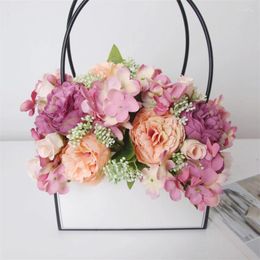 Decorative Flowers 1 Pcs Silk Peony Bouquet Home Decoration Accessories Wedding Party Fake DIY Artificial Living Room