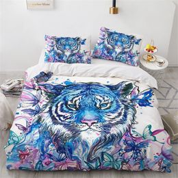 3D Wolf Fox Elk Wild Animals Bedding Set Boys Girls Twin Queen Size Duvet Cover Pillowcase Bed Kids Adult Home Textileextile