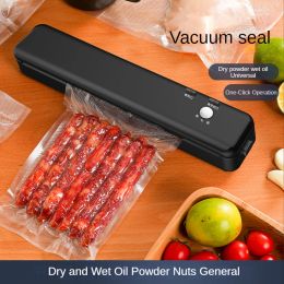 Machine 110W Kitchen Food Vacuum Sealer 220V Automatic Commercial Household Food Vacuum Heat Sealer Packaging Machine with 10Pcs Bags