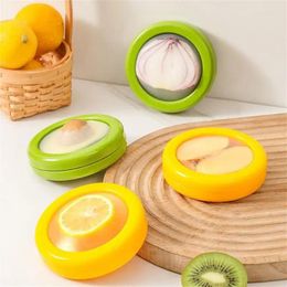 Storage Bottles Yellow Silicone Fresh Cover Lightweight To Use College Student Crisper Reduce Food Waste Abs Airtight Lid Green