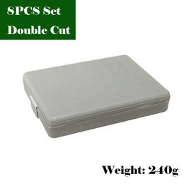 8pcs/set 6*6/8/10/12mm Tungsten Carbide Rotary Burrs Bit Double Cut CNC Engraving 1/4" (6mm) Shank for Metal Steel Aluminum