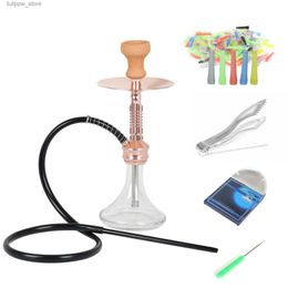 Other Home Garden 1 Hose Hookah Set With Everything 17 Glass Hookah Shisha Come With 1 Foil Hole Puncher 50 Hookah Foil 100 Disposable Tips L46