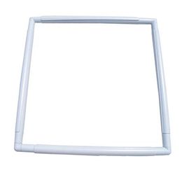 3 Size Plastic Handheld Square Shape Embroidery Plastic Frame Hoop Cross Stitch Tool White Stitching Cloth Support Frames DIY