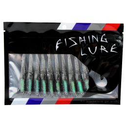 Soft Lure Shad Tail 75mm with Or Without Hook Fish Artificial Silicone Soft Fish Fork Tail Catfish Bait for Fishing Tackle