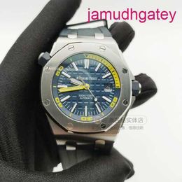 Popular AP Wrist Watch Royal Oak Offshore Series 15710ST.OO.A027CA.01 Watch Quarter Yellow 42mm Mens Watch Complete Set