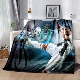 3D Print Football Star CR7 Soft Plush Blanket, Flannel Blanket Throw Blanket for Living Room Bedroom Bed Sofa Picnic Cover