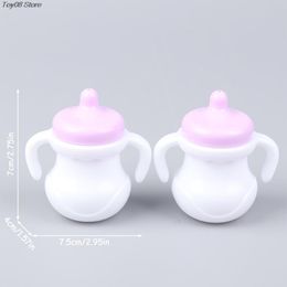 1/2Pcs Kids Pretend Play Games Toys Mini Nipple Baby Doll Pacifier Bottle For Doll House Feeding DIY Accessories
