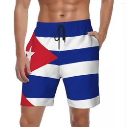Men's Shorts Board Cuba Flag Hawaii Swim Trunks Cool Printing Breathable Sportswear High Quality Oversize Beach Short Pants