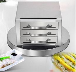 Rice Noodle Rolls Machine Stainless Steel Steamer 3 Grid Drawer Pull Rice Rolls Machine Household6353316