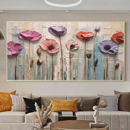 Beautiful Pink Flower Canvas Painting Modern Wall Art Posters and Prints Abstract Flower Picture For Living Room Home Decoration