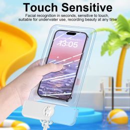 Waterproof Phone Pouch Case For Samsung S24 Ultra S23 S22 Ultra Case For iPhone 12 11 Pro Max Cute Rabbit Transparent Cover New