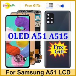 Super AMOLED For Samsung Galaxy A51 A515 Display Touch Screen A515FN/DS A515F Digitizer Assembly Replacement With Fingerprint
