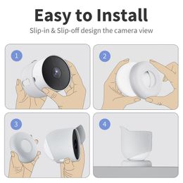 Silicone Case Compatible With Google-Nest CamBattery Waterproof Security Camera Protective Cover For Google-Nest Cam Outdoor