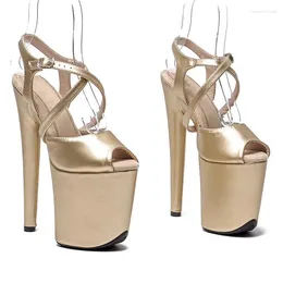 Dance Shoes Women 20CM/8inches PU Upper Plating Platform Sexy High Heels Sandals Pole 311