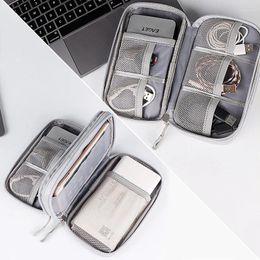 Storage Bags Portable Data Cable Sorting Bag Travel Electronic Accessories Suitcase Double Layer Power Headphone USB Disc