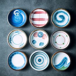 Japanese Style Seasoning Pottery Dish Sauce Ceramic Plate Snack Dessert Porcelain Dishes Household Mustard Plates Tableware New