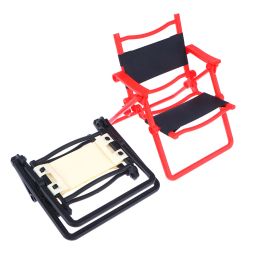 1:6 Dollhouse Mini Colorful Leisure Home Folding Chair Model Furniture Accessories For Doll House Decor Kids Pretend Play Toys