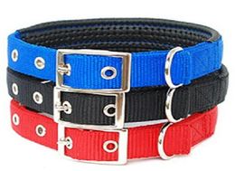 (40 Pieces/lot) Brand Updated Nylon Double Thickening Pet Dog Collar Square Buckle Dog Puppy Cat Collars6855183