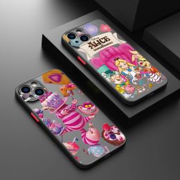 Alice in Wonderland Maze For iPhone 14 13 12 11 Pro Max XS Max X XR 7 8 Plus 6S 5S Frosted Translucent Phone Case