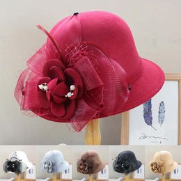 Berets Bucket Hat 60 Women'S Autumn And Winter Flowers Round Top Casual Fisherman'S Basin Cap Small Bowler Large Hats For Women