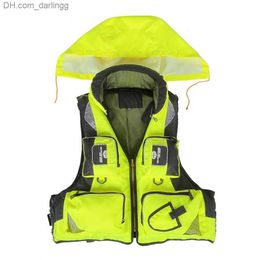 Life Vest Buoy L-XXL professional life jacket fishing vest polyester adult safety life jacket survival life vest swimming rowing driftingQ240412