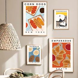 Quiche Empanadas Ratatouille Waffles Bolognese Wall Art Canvas Painting Nordic Poster And Prints Wall Picture For Kitchen Decor