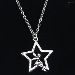 Chains 20pcs Fashion Necklace 30x24mm Angel Star Pendants Short Long Women Men Colar Gift Jewelry Choker