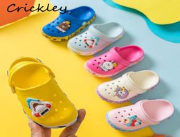 Kids Slippers Cartoon Summer Beach Shoes For Children Outdoor Boys Garden s Unicorn Non Slip Girls Sandals MX2005281154024
