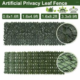 Decorative Flowers Artificial Leaf Fence Roll Green Fake Faux Ivy Vine Balcony Screen Hedge Privacy Garden Outdoor Backyard Decoration