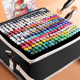 168 Colored Marker Pen Alcohol Felt Pen Set Art Supplies Marker Pen Drawing Set Manga Sketching Alcohol Marker Manga Brush 04379 240328